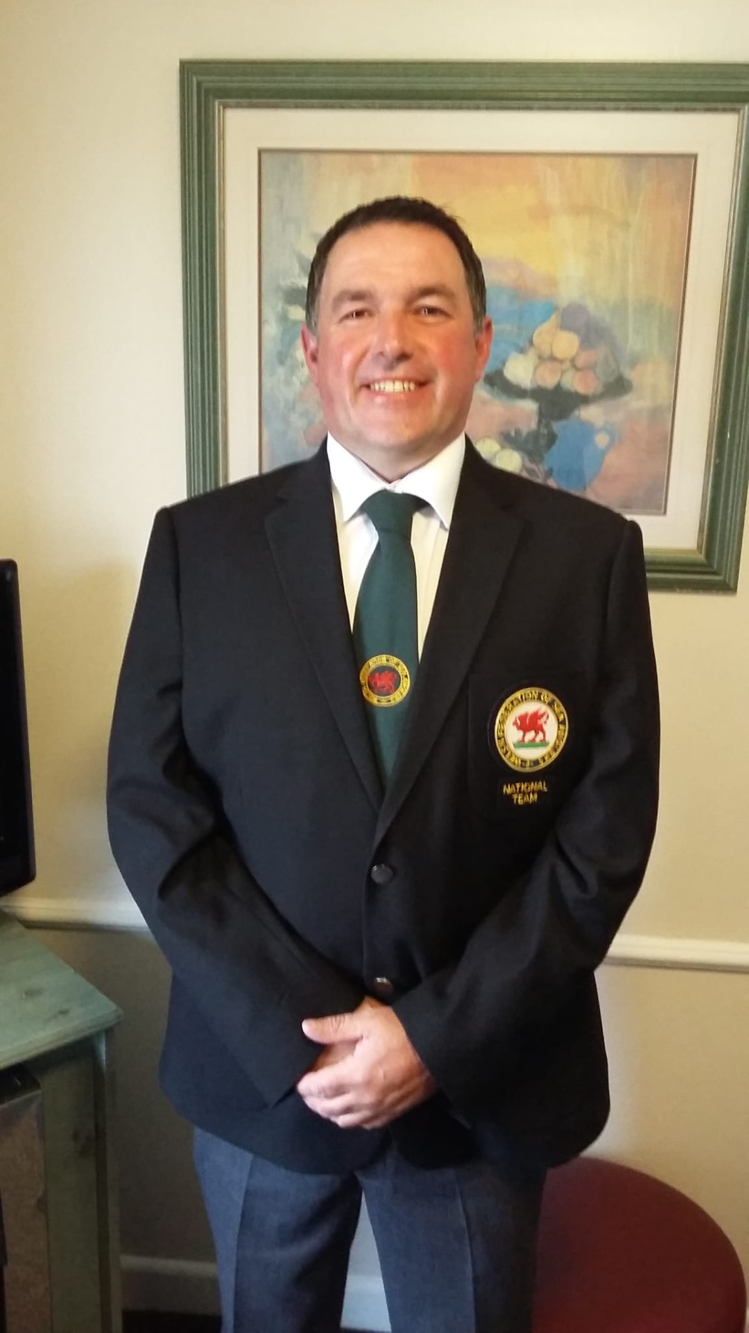 Representing Wales — cap, tie and blazer