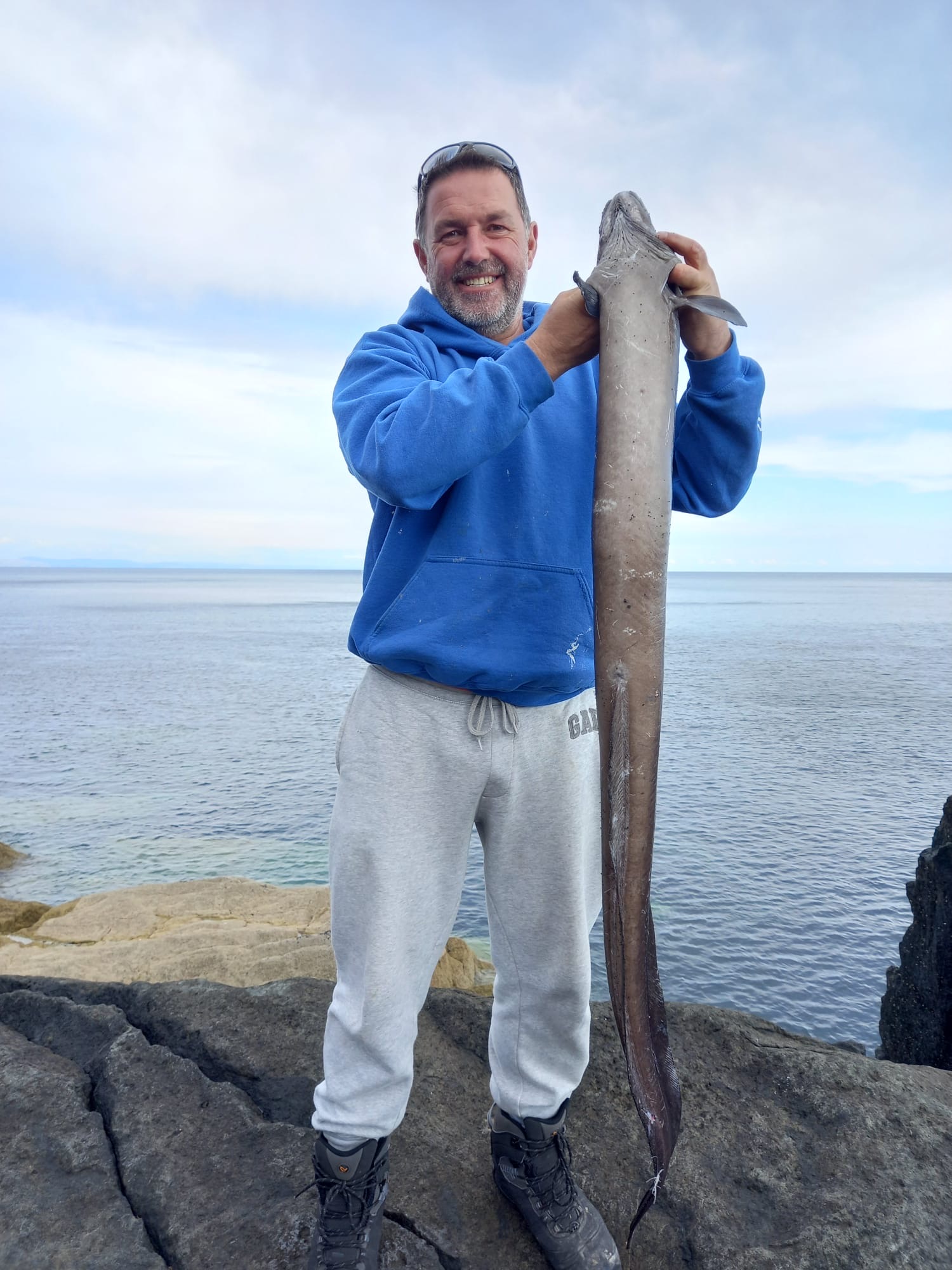 A big conger eel taken from a deep-water rock mark