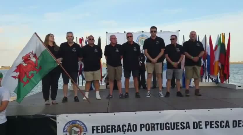 Team Wales at a World Championship opening ceremony