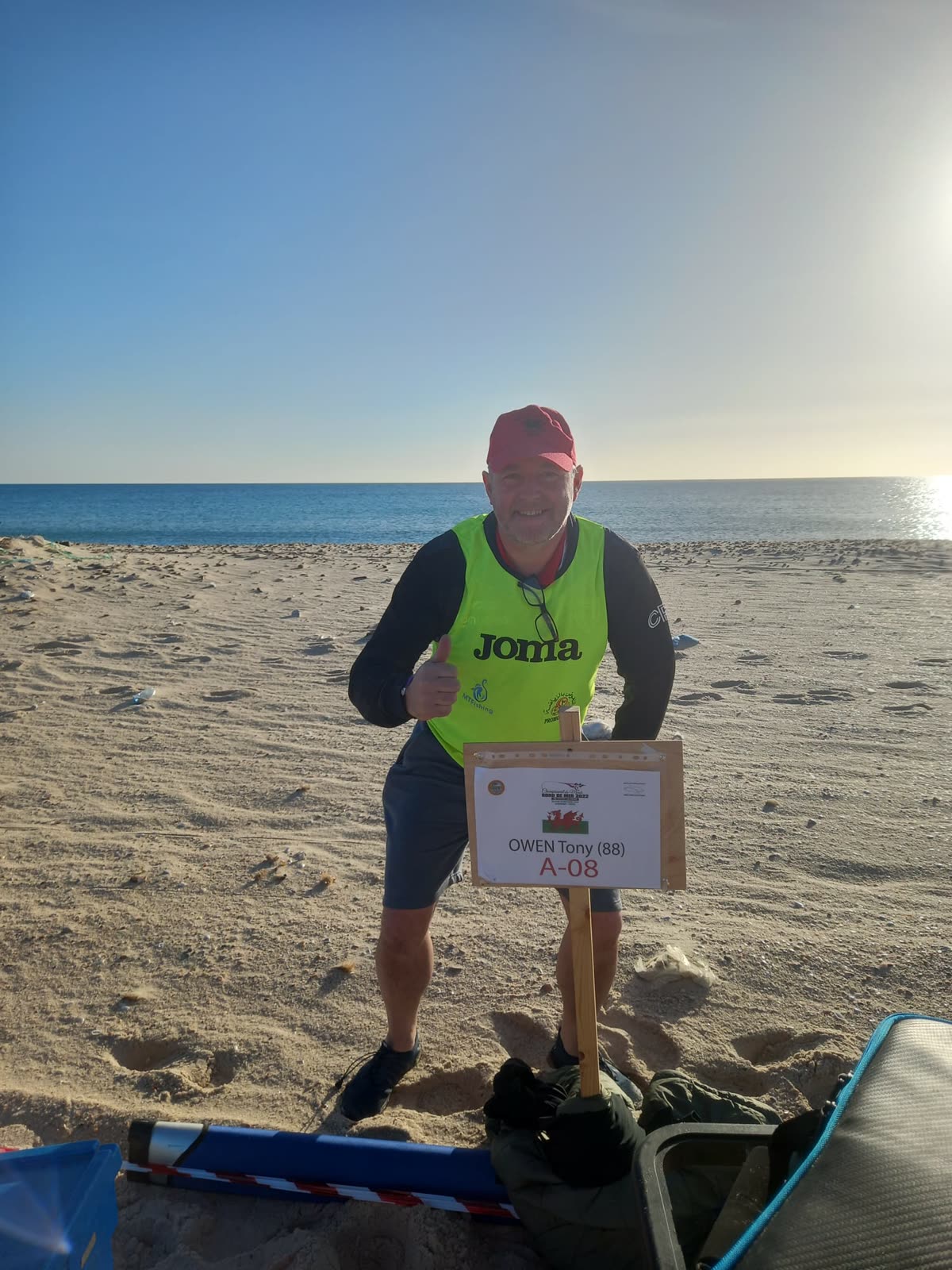 Competition day — peg board in hand