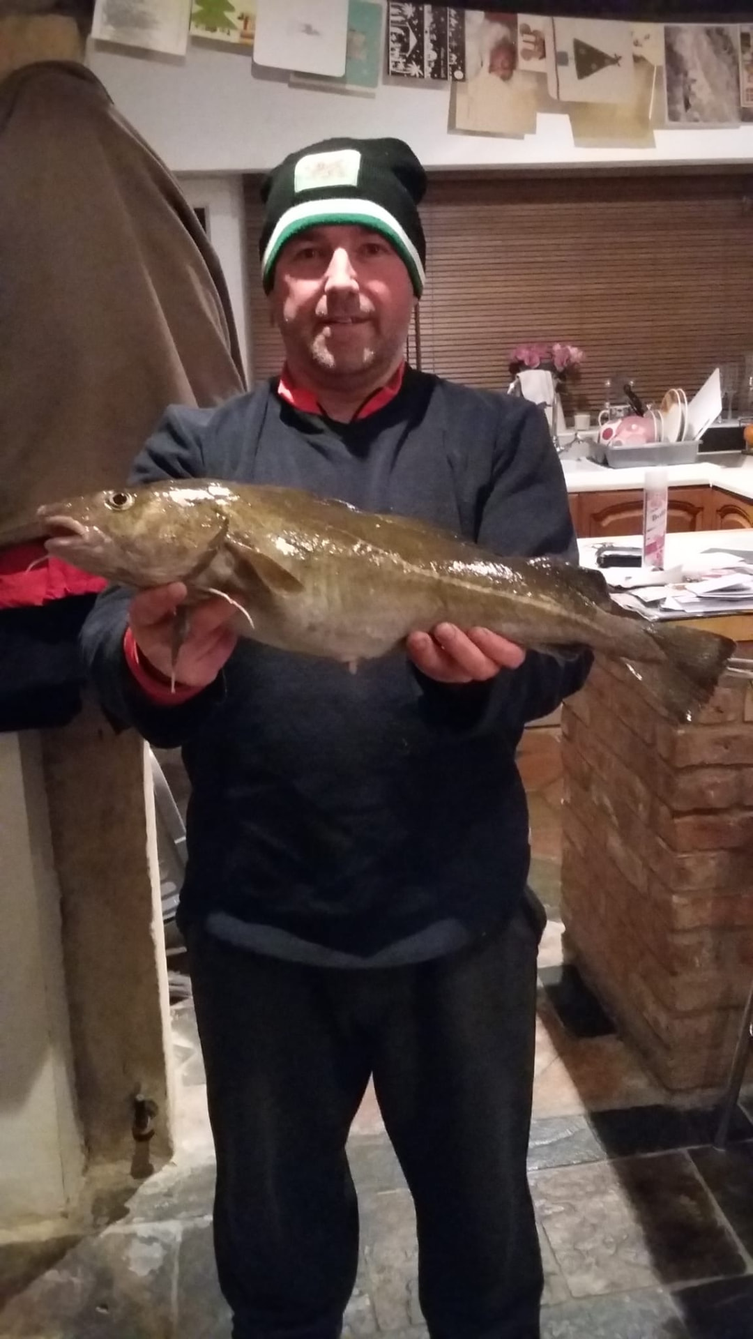 A winter cod — the reward for fishing in filthy weather